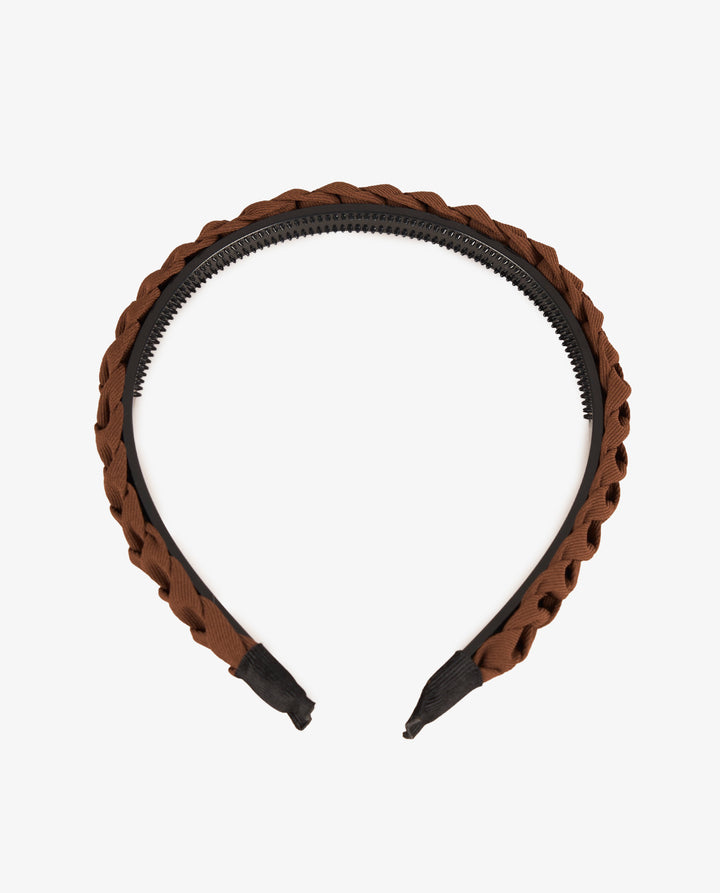 DIADEMA TRENZADO MARRÓN
