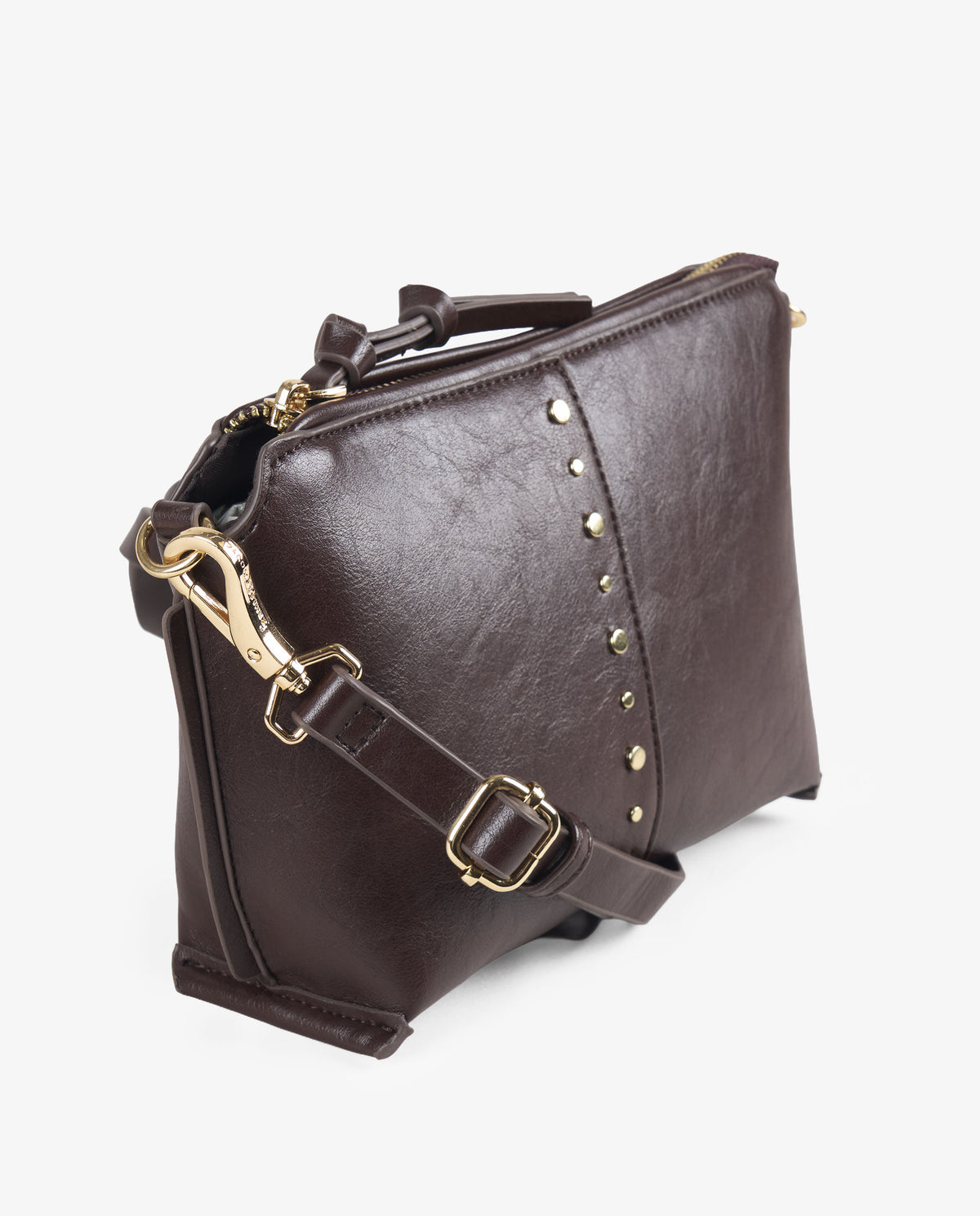BANDOLERA TACHUELAS MARRÓN