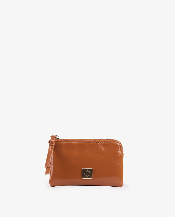 ORANGE SHINY COIN PURSE