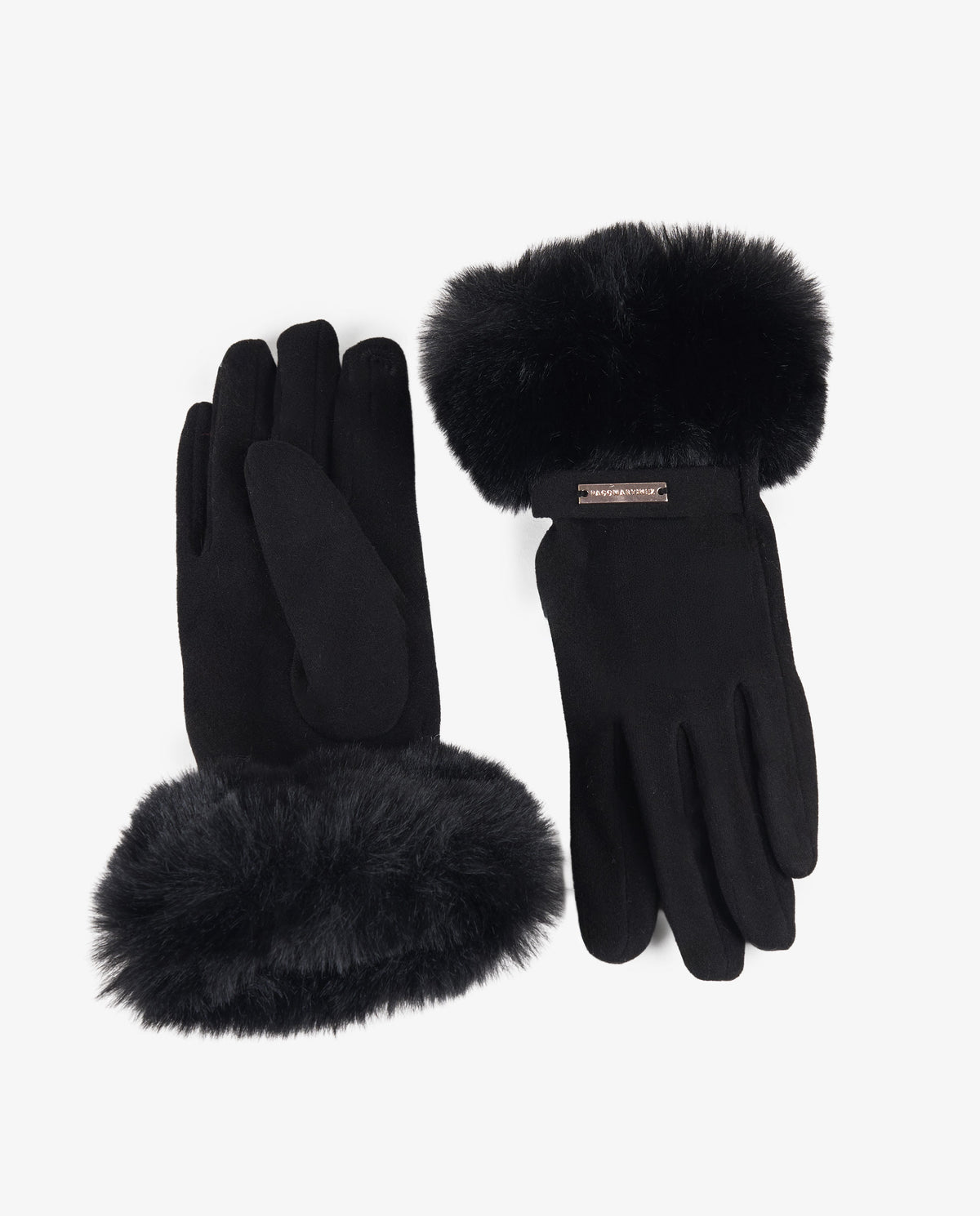 GUANTES NEGROS PELO