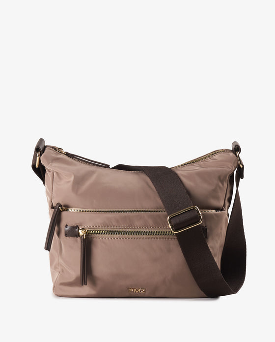 BANDOLERA NYLON BEIGE