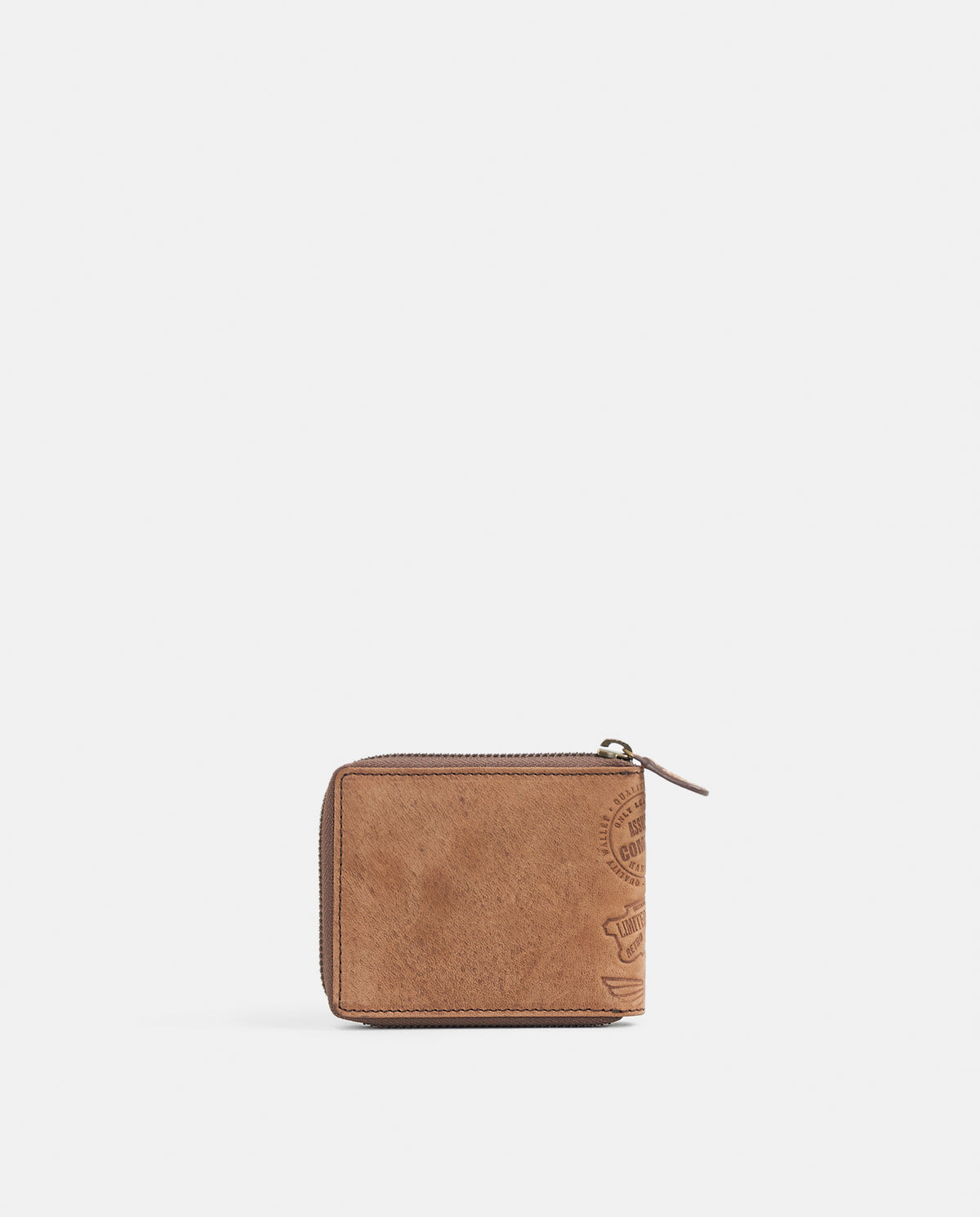 BILLETERA CREMALLERA VINTAGE PIEL