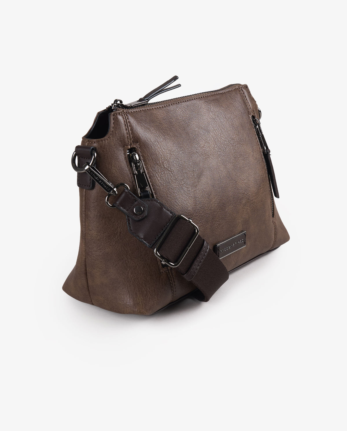 BANDOLERA CREMALLERAS MARRÓN