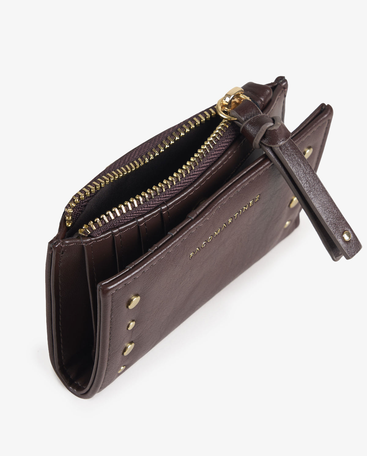 BILLETERA TACHUELAS MARRÓN