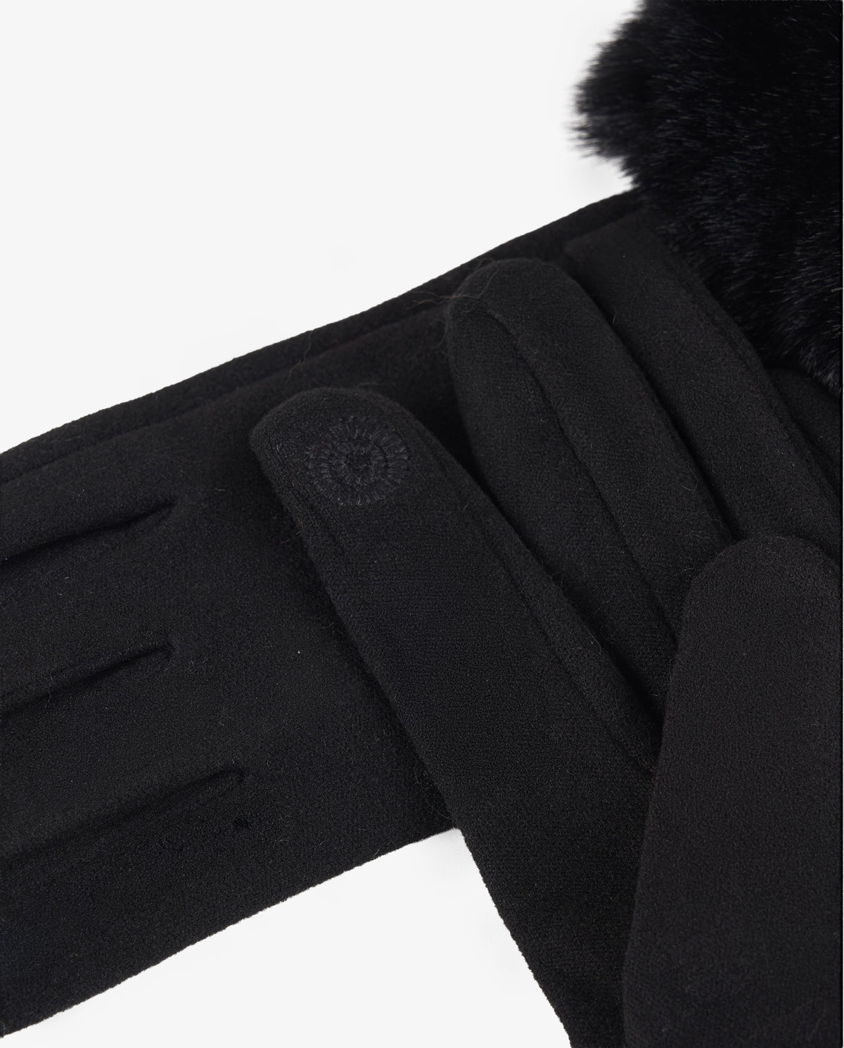 GUANTES NEGROS PELO