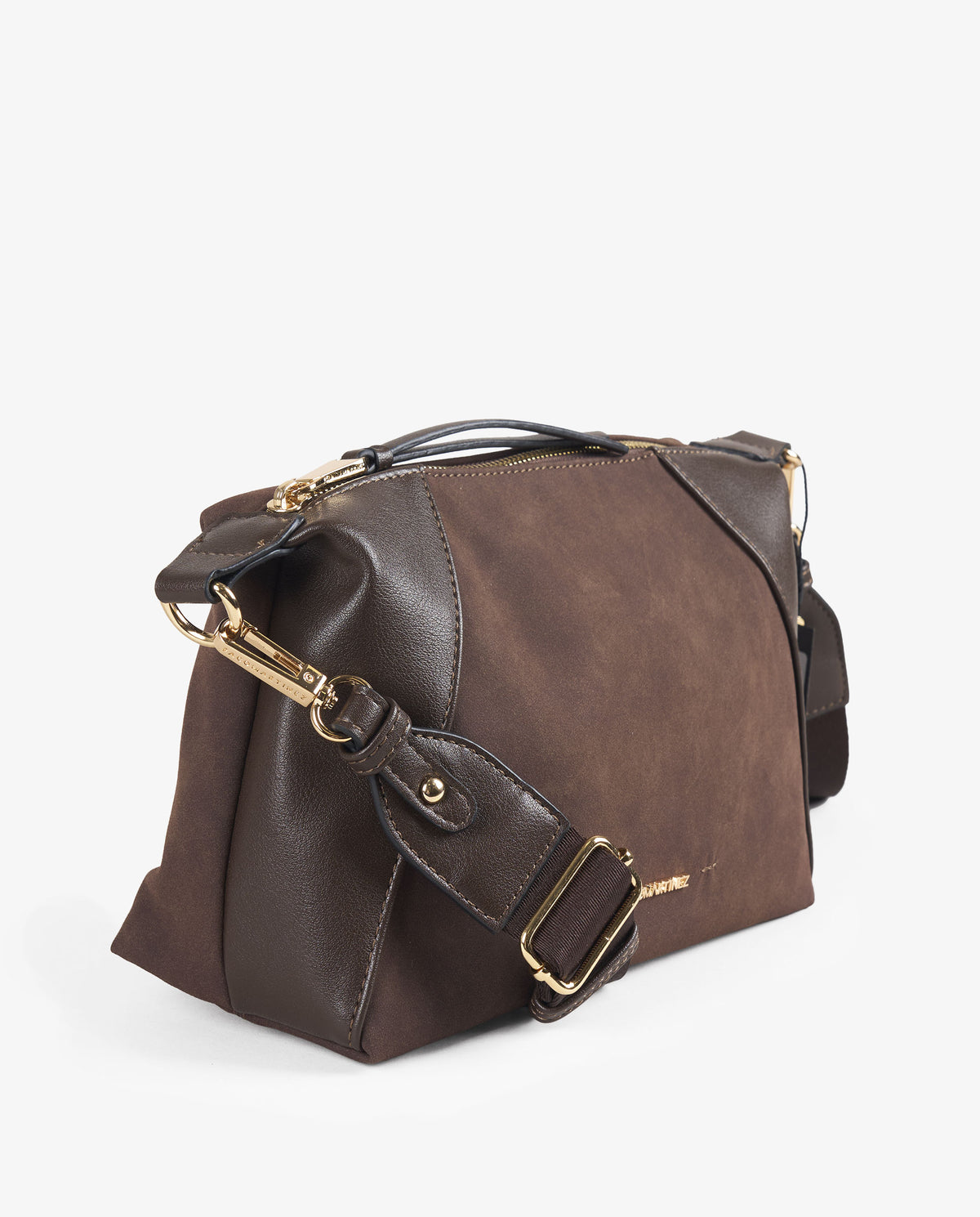 BANDOLERA COMBI NOBUCK MARRÓN