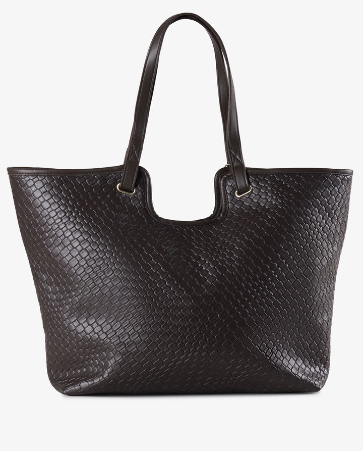 SHOPPER TRENZADO MARRÓN