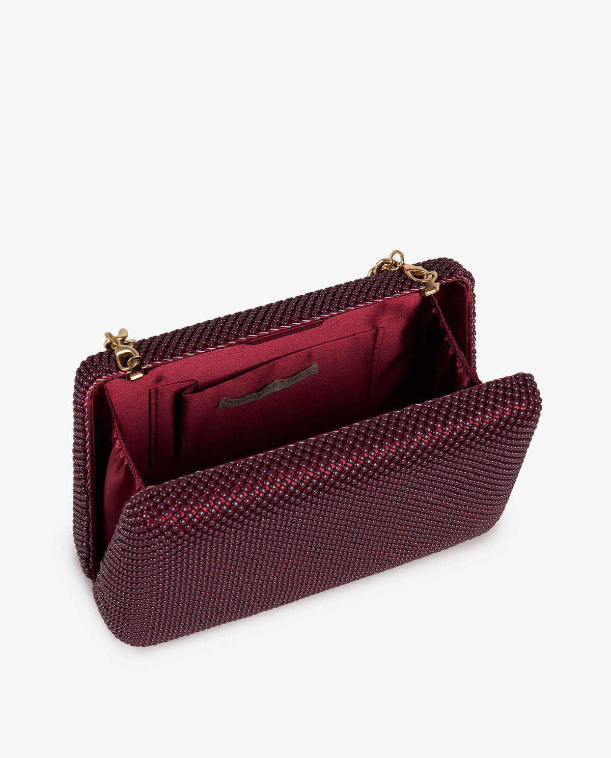 CLUTCH MALLA BURDEOS