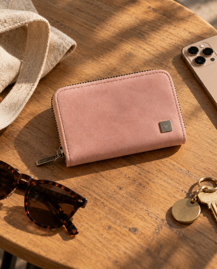 MONEDERO TARJETERO ROSA