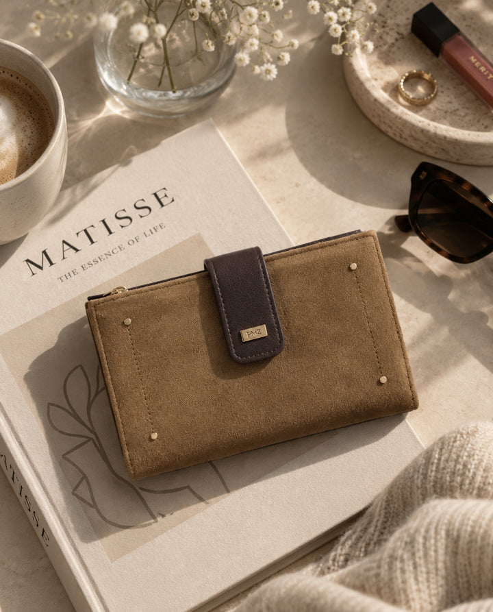 BILLETERA PIEL CAMEL