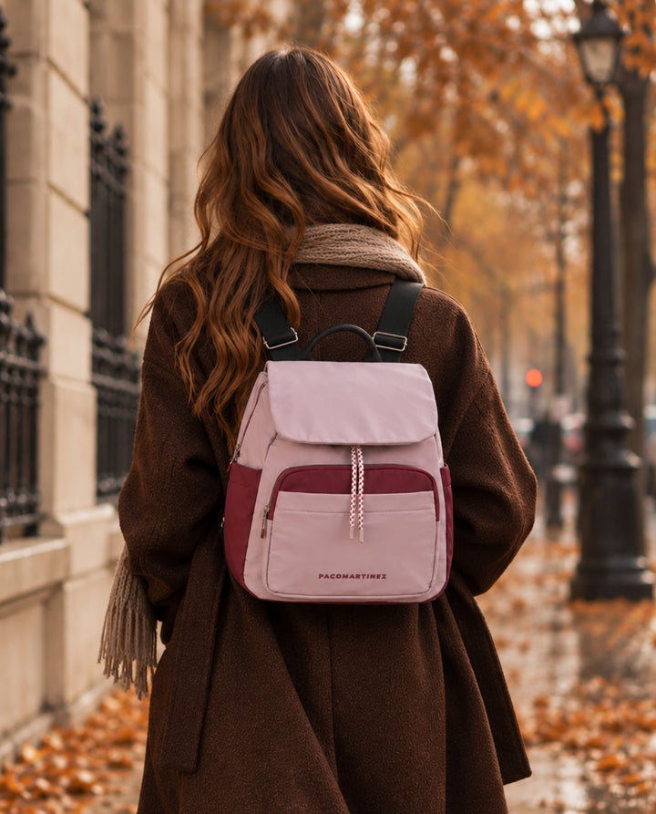 MOCHILA TRICOLOR ROSA